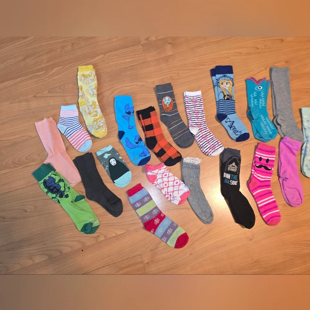Assortment of Kids Novelty Socks Size Medium